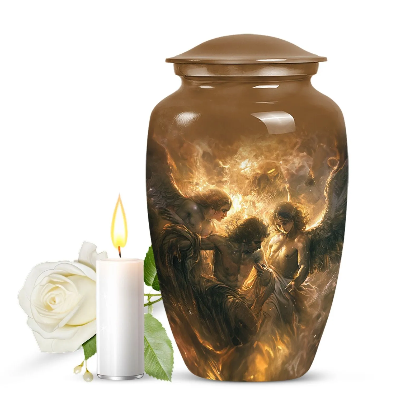 Graceful Abode: Catholic Commemorative Urn for Beloved Ladies