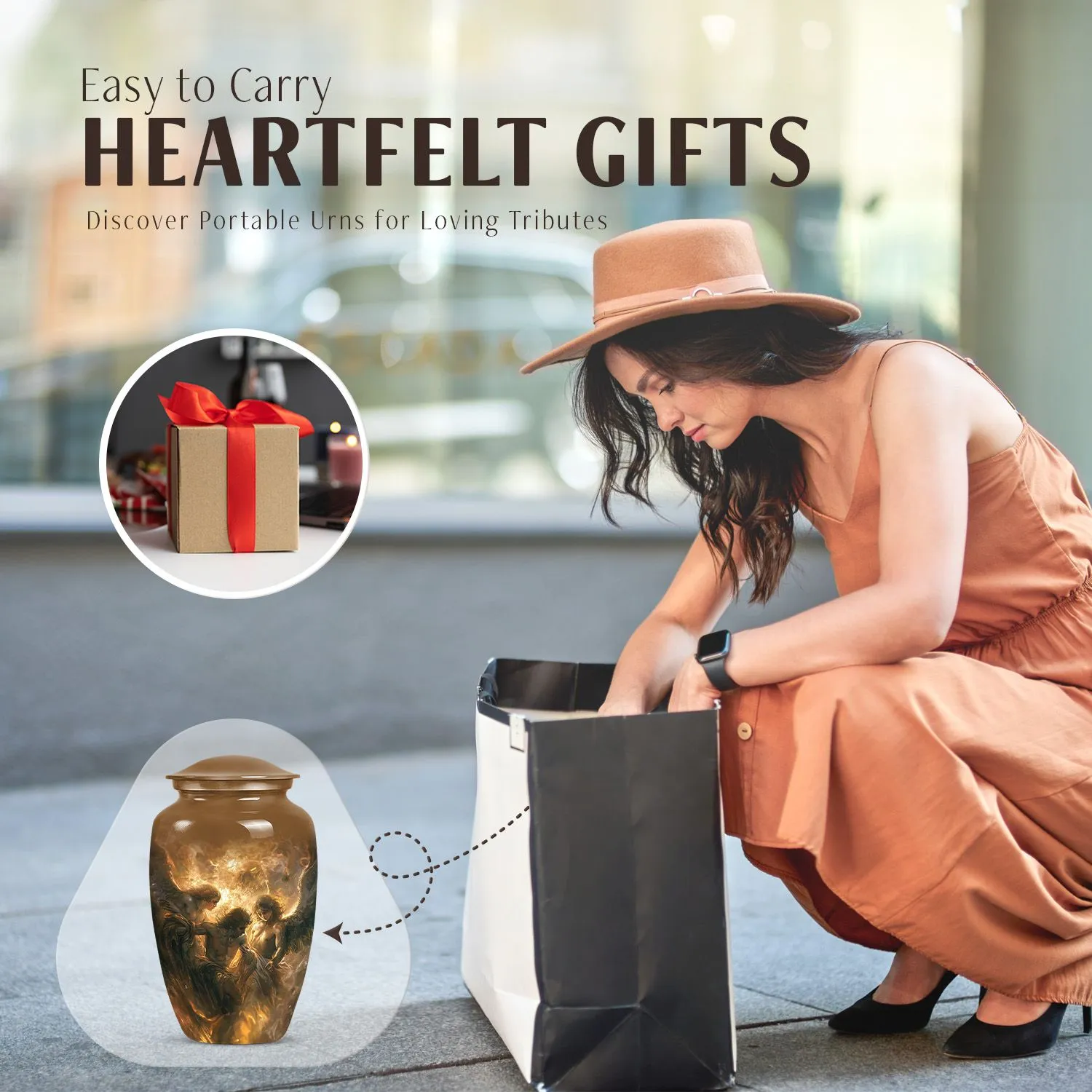 Graceful Abode: Catholic Commemorative Urn for Beloved Ladies