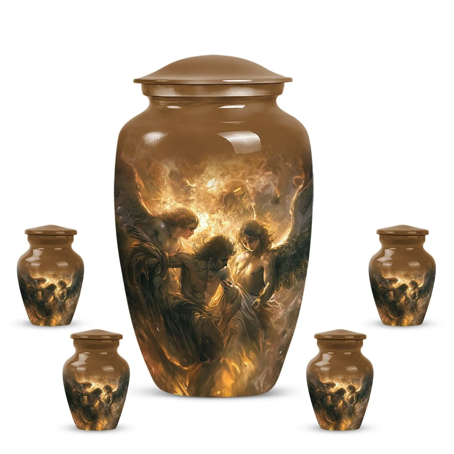 Graceful Abode: Catholic Commemorative Urn for Beloved Ladies