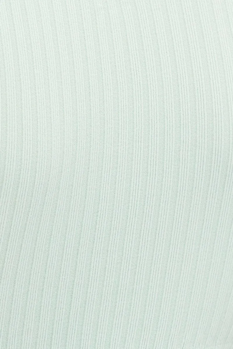 Green Tank Top Crew Neck Seamless