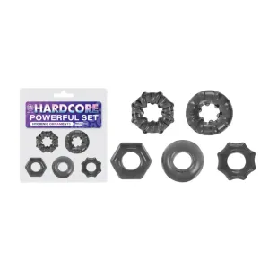 HARDCORE 40MM TPE ORNAMENT 5PCS SET TRANSPARENT BLACK