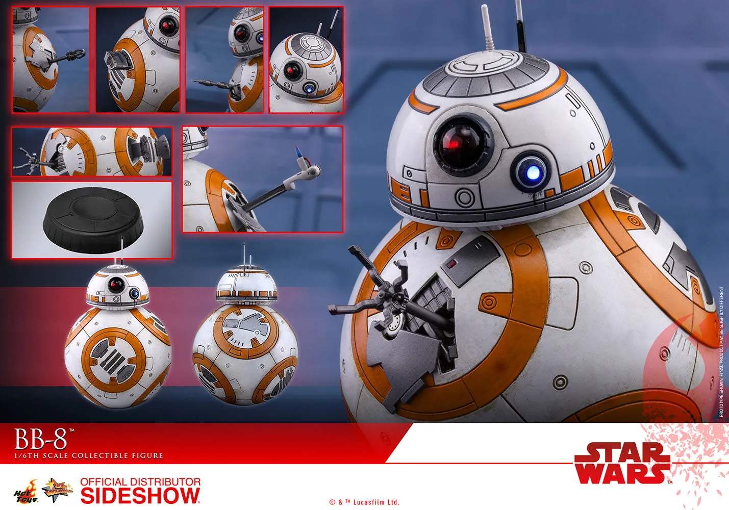 Hot Toys 1/6 BB-8 Star Wars Episode VIII The Last Jedi MMS440 Sixth Scale Figure