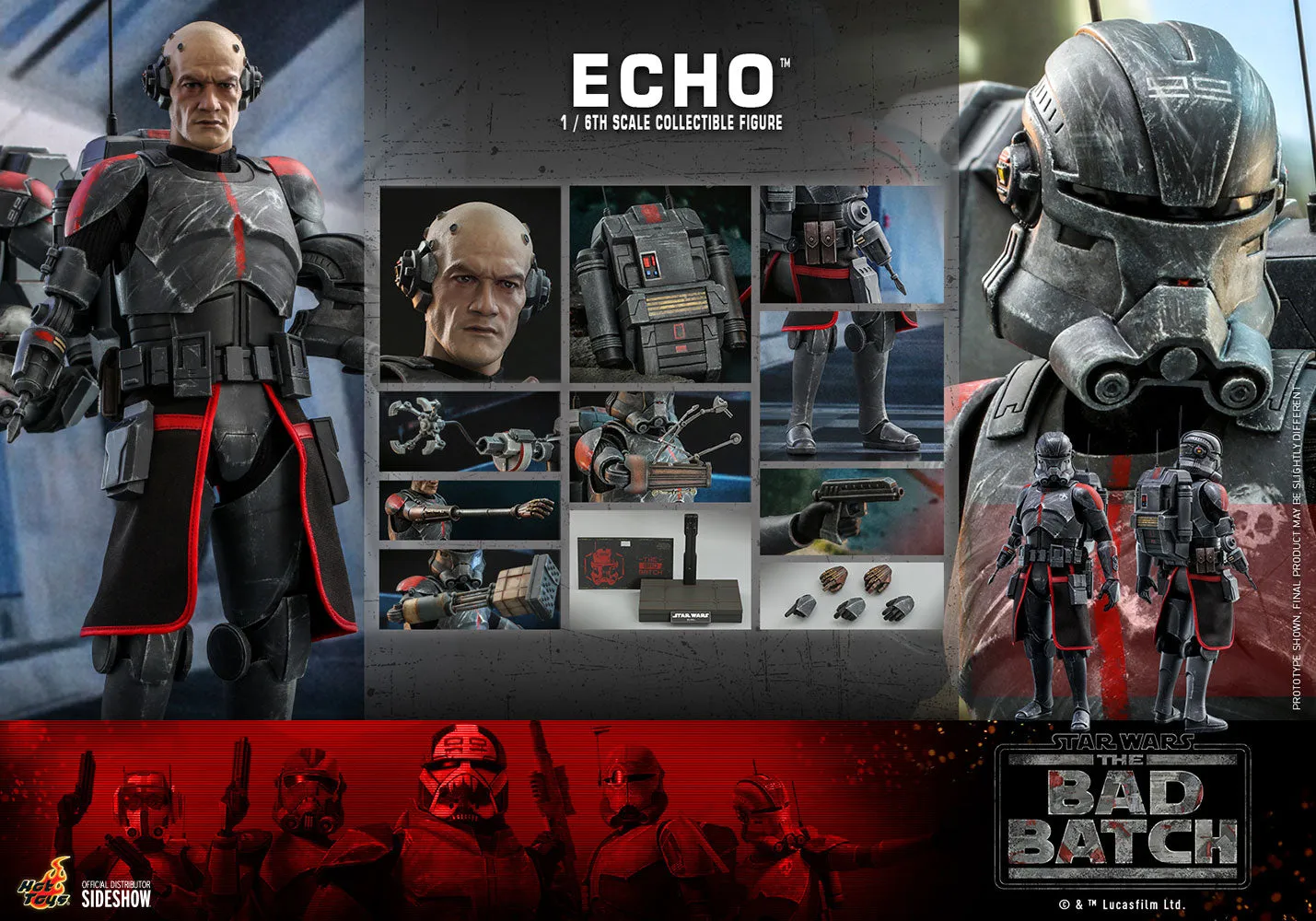Hot Toys 1/6 Star Wars The Bad Batch Echo Sixth Scale Figure TMS042