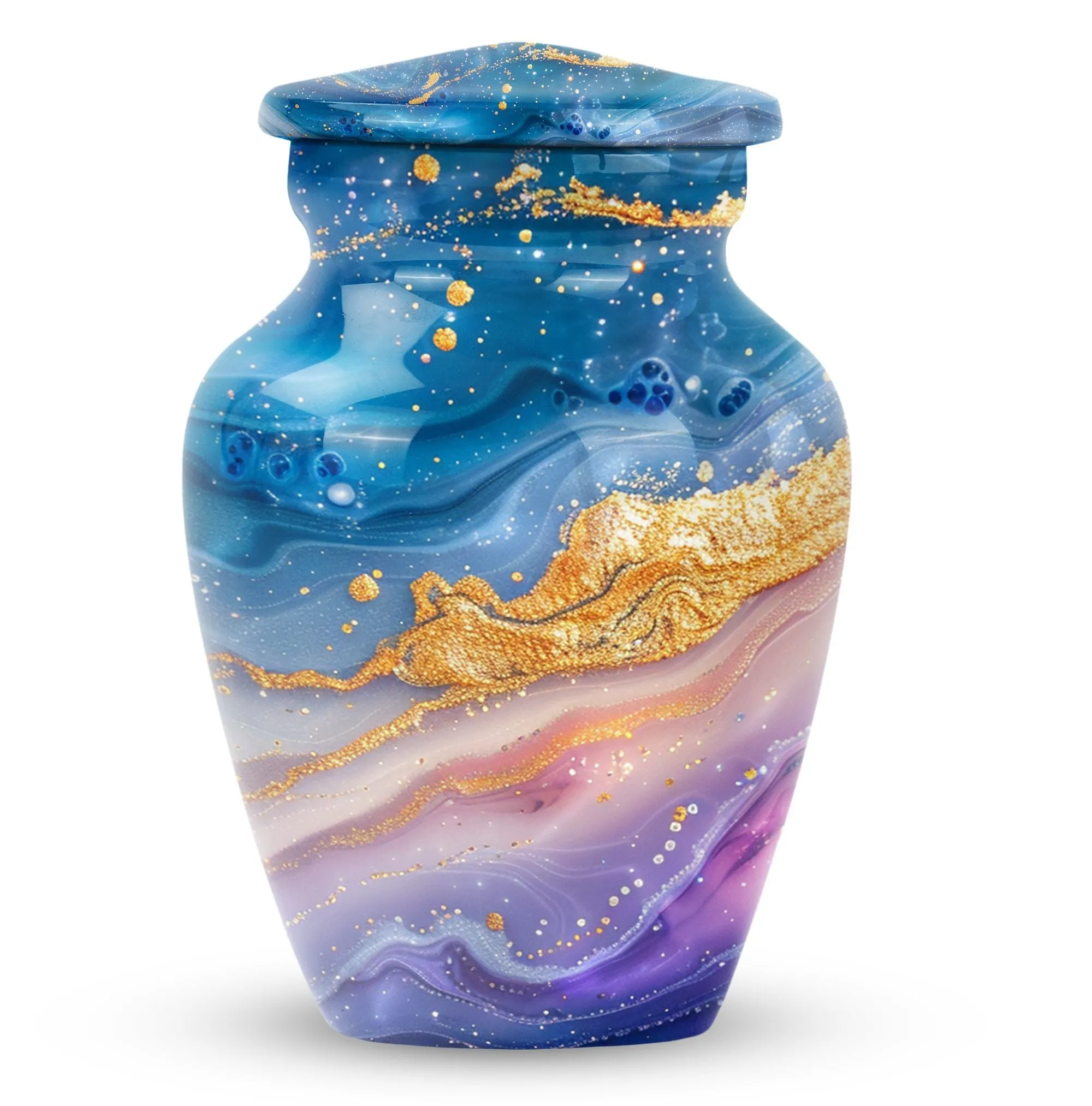 In Memory: Abstract Male Cremation Urn For Adult Human Ashes