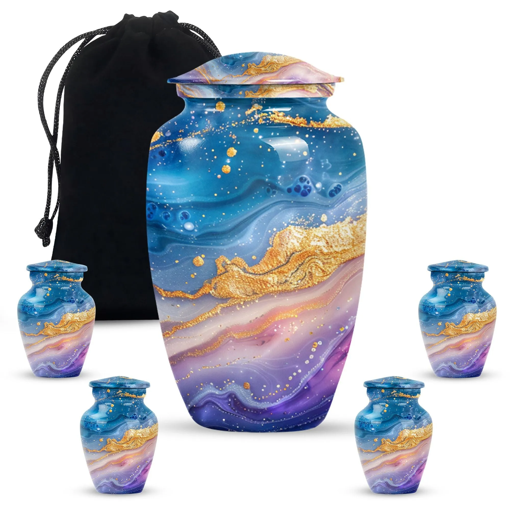In Memory: Abstract Male Cremation Urn For Adult Human Ashes