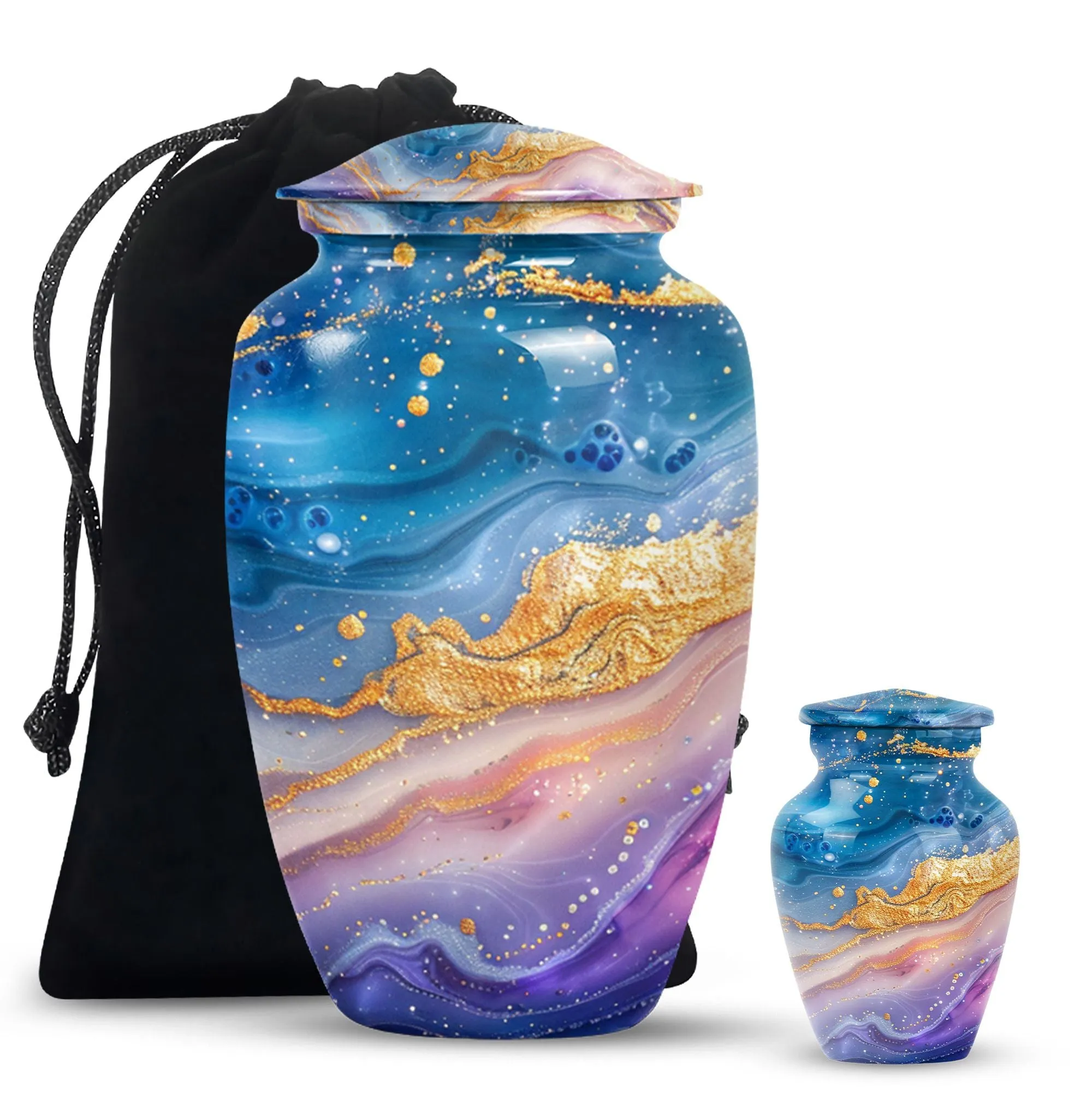 In Memory: Abstract Male Cremation Urn For Adult Human Ashes