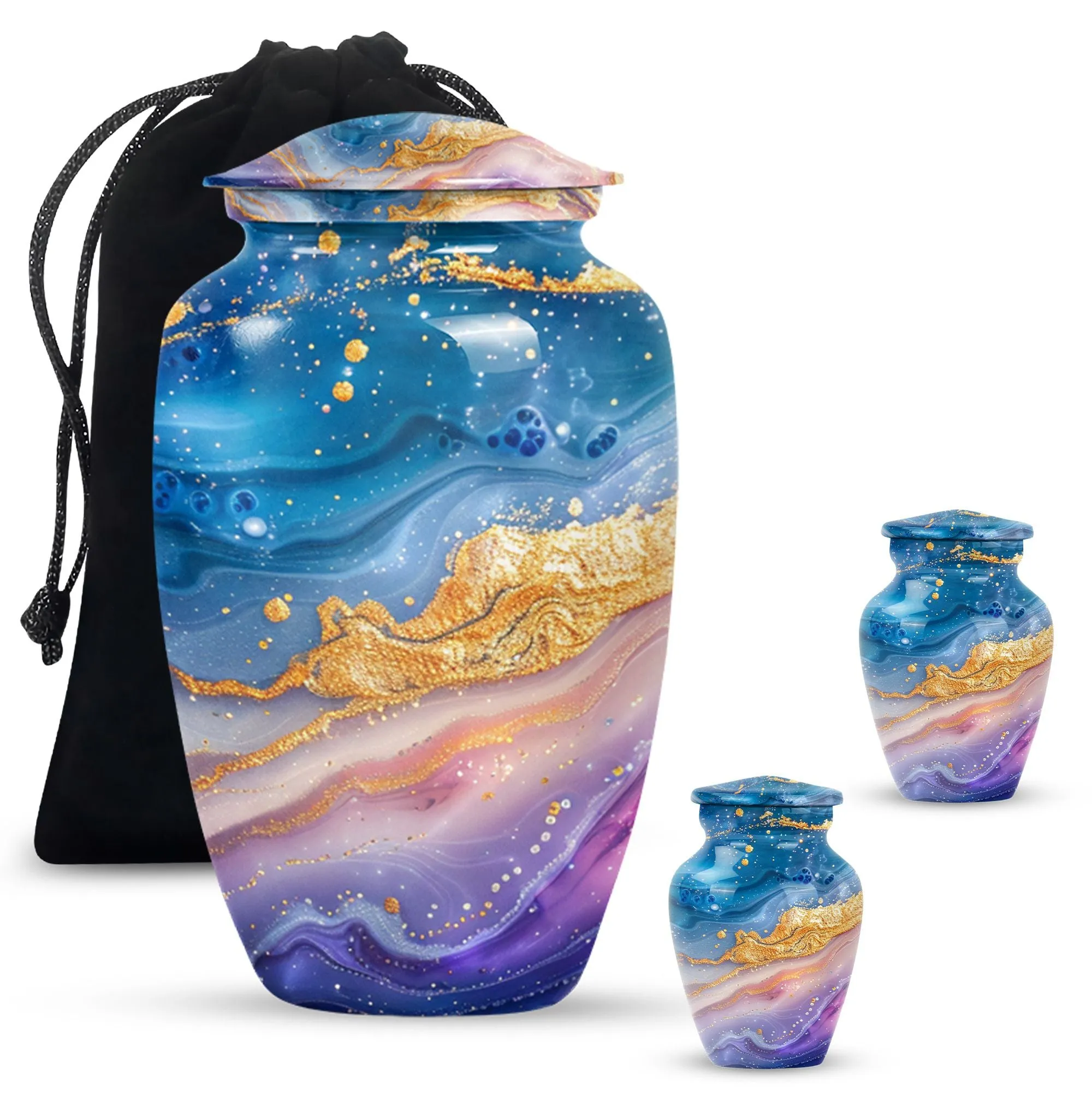 In Memory: Abstract Male Cremation Urn For Adult Human Ashes