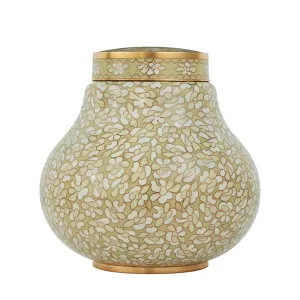 Ivory Pearl Cloisonne Urn