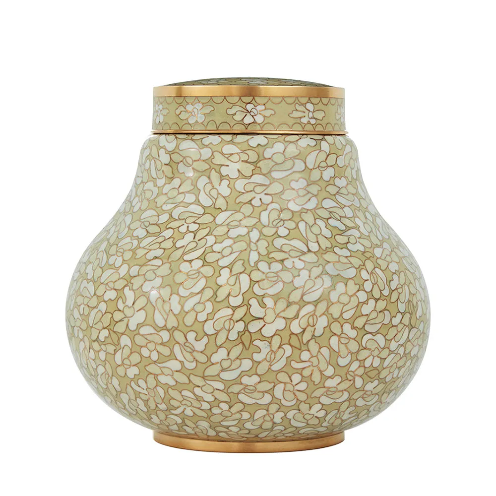 Ivory Pearl Cloisonne Urn