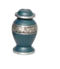 Large Delta Aqua Alloy Cremation Urn