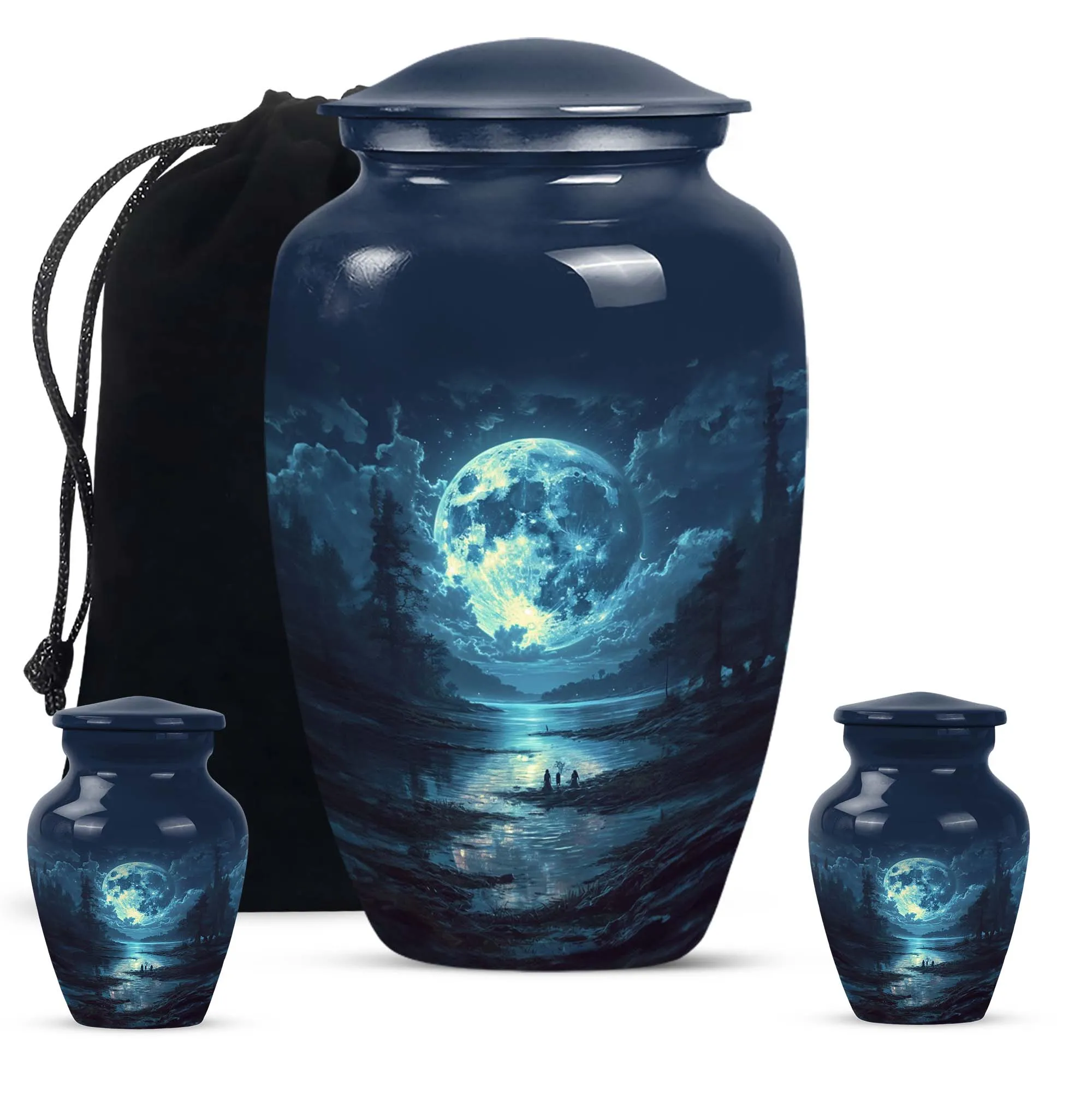 Lunar Urn Serenity: Elegant Female Cremation Burial Solution