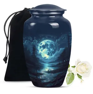 Lunar Urn Serenity: Elegant Female Cremation Burial Solution