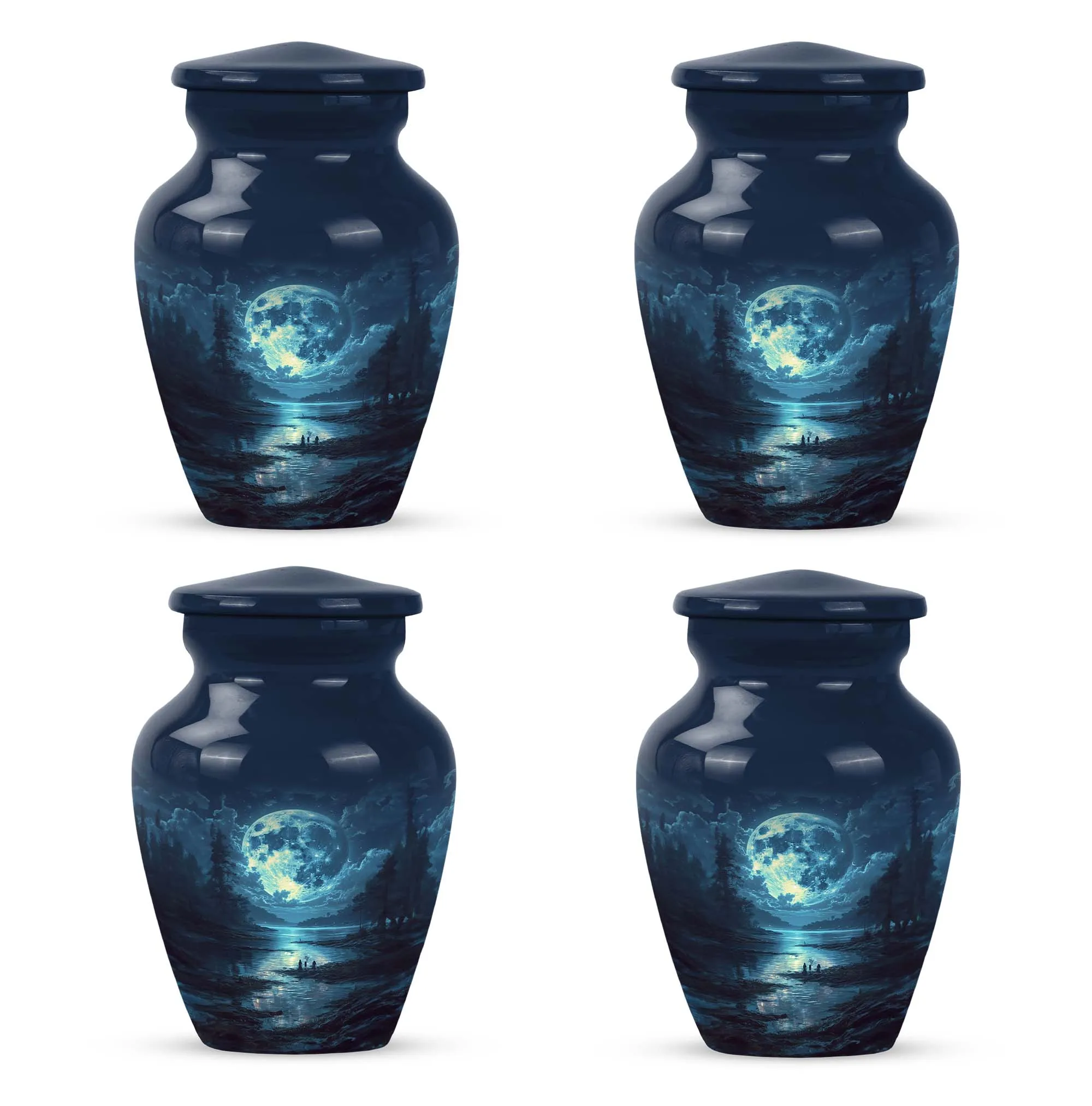 Lunar Urn Serenity: Elegant Female Cremation Burial Solution