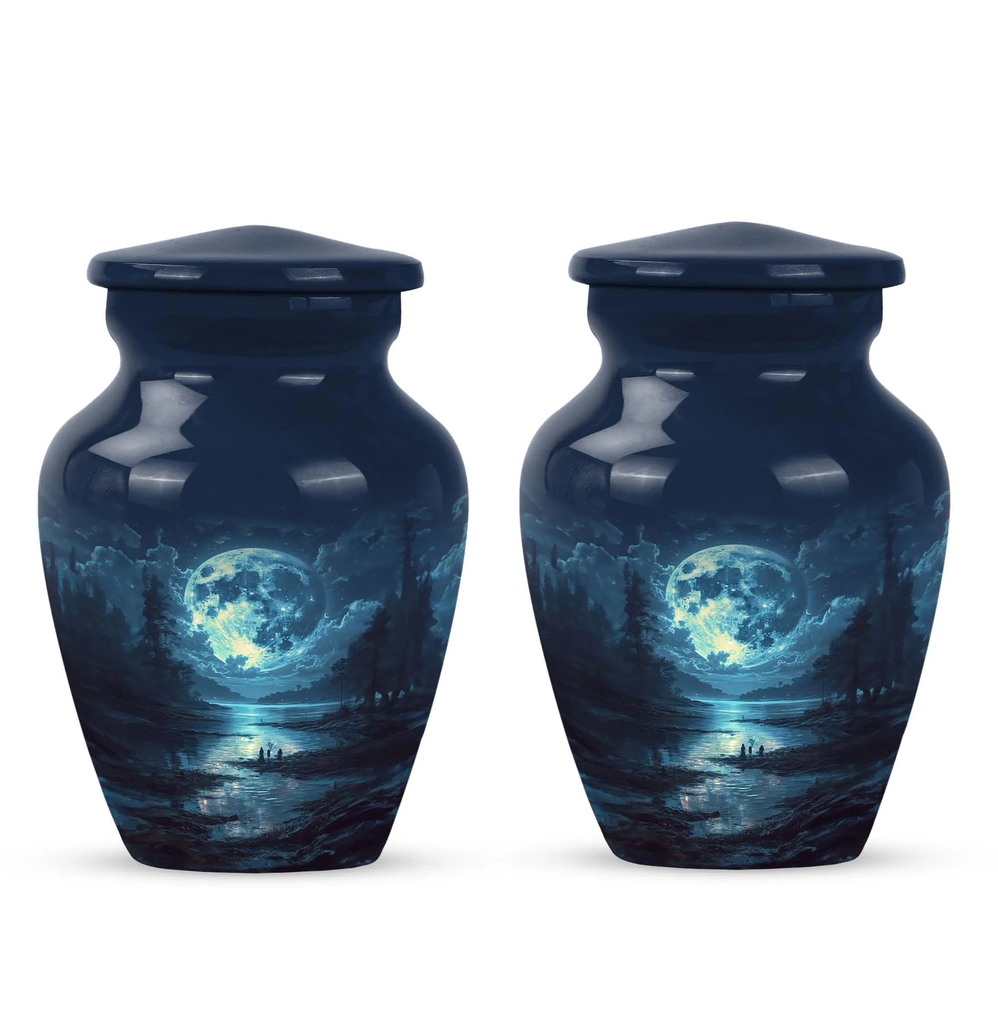 Lunar Urn Serenity: Elegant Female Cremation Burial Solution