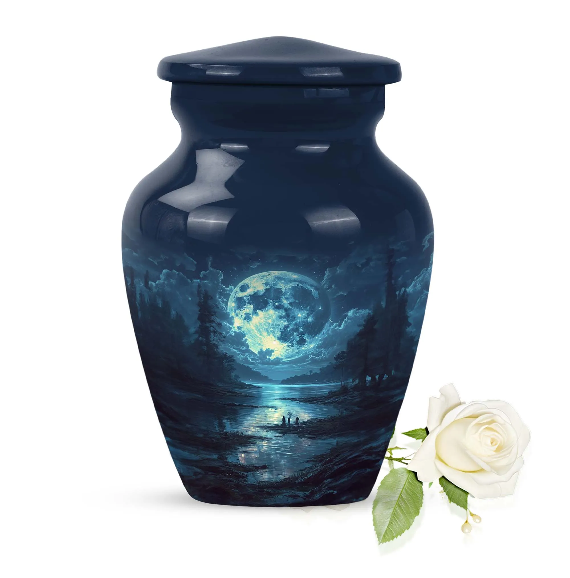 Lunar Urn Serenity: Elegant Female Cremation Burial Solution