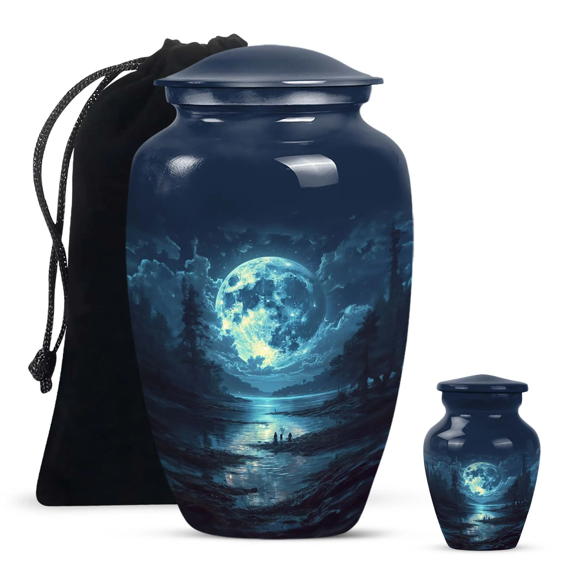 Lunar Urn Serenity: Elegant Female Cremation Burial Solution