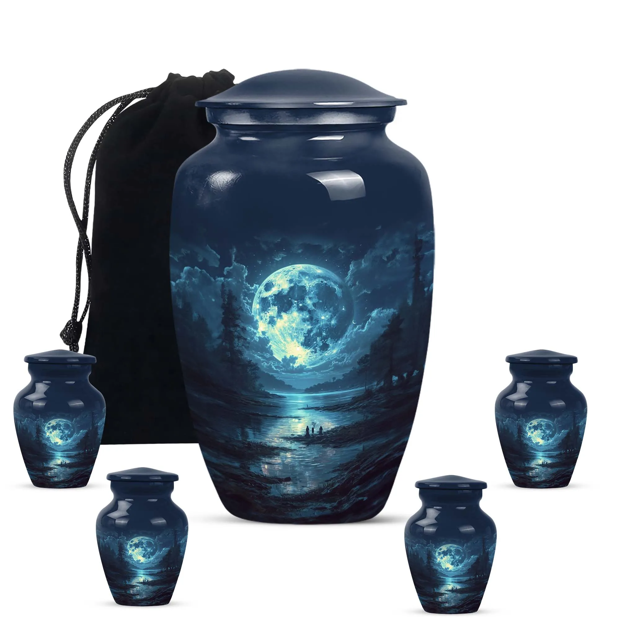 Lunar Urn Serenity: Elegant Female Cremation Burial Solution