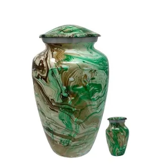Majestic Swirl Metal Cremation Urn (comes with one free keepsake)