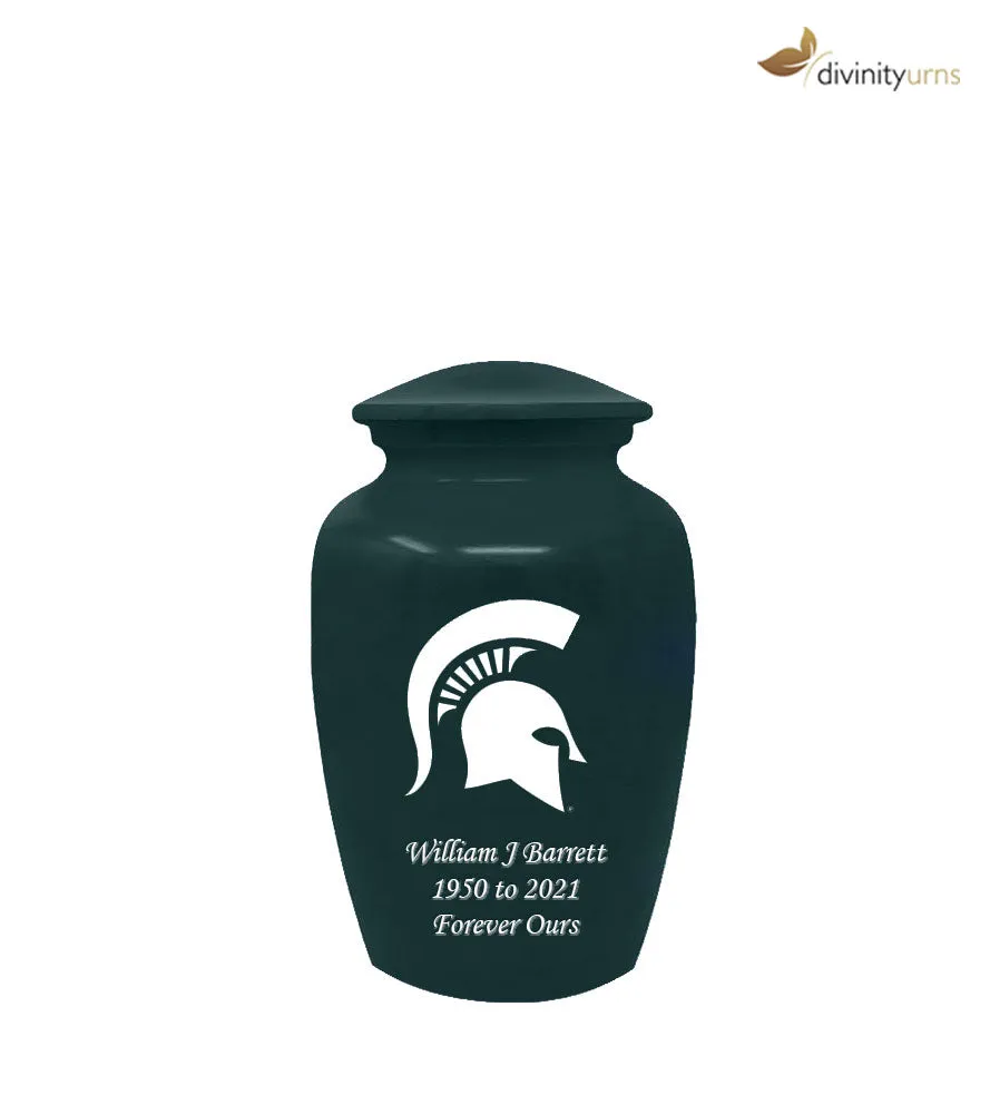 Michigan State University Spartans Memorial Cremation Urn