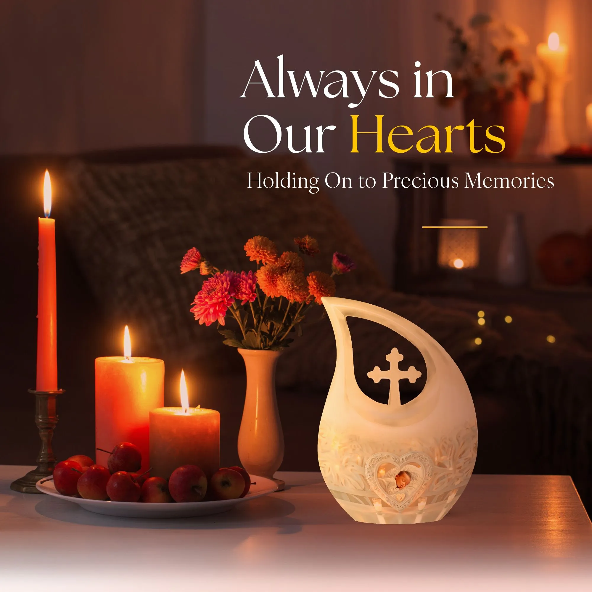 Mother Love Memorial Small Urn For Human Ashes Remains