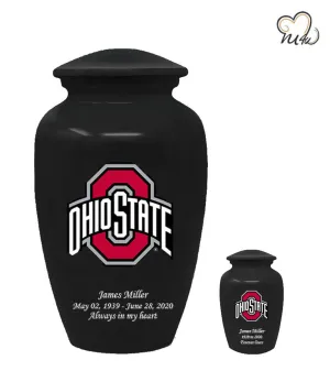 Ohio State University Buckeyes College Cremation Urn - Black