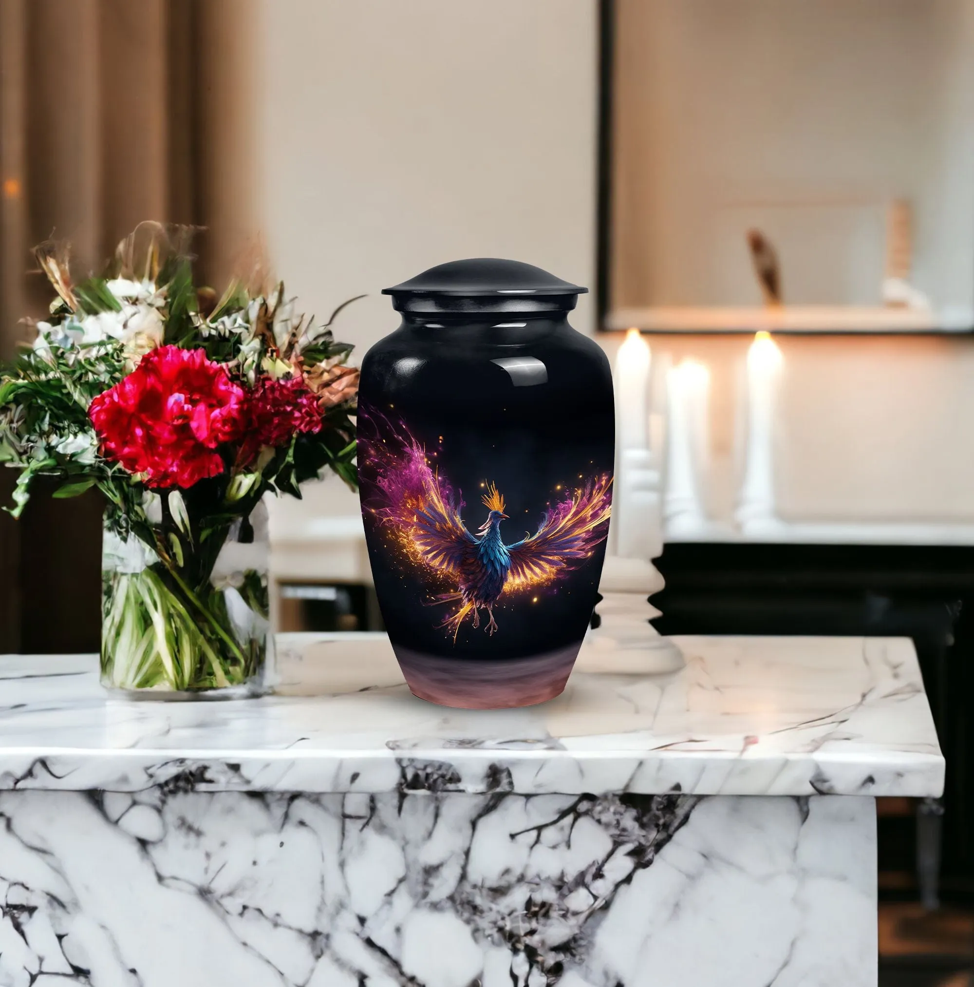 Phoenix Medium Urns for Men, Adult Cremation Ash Urns for Dad