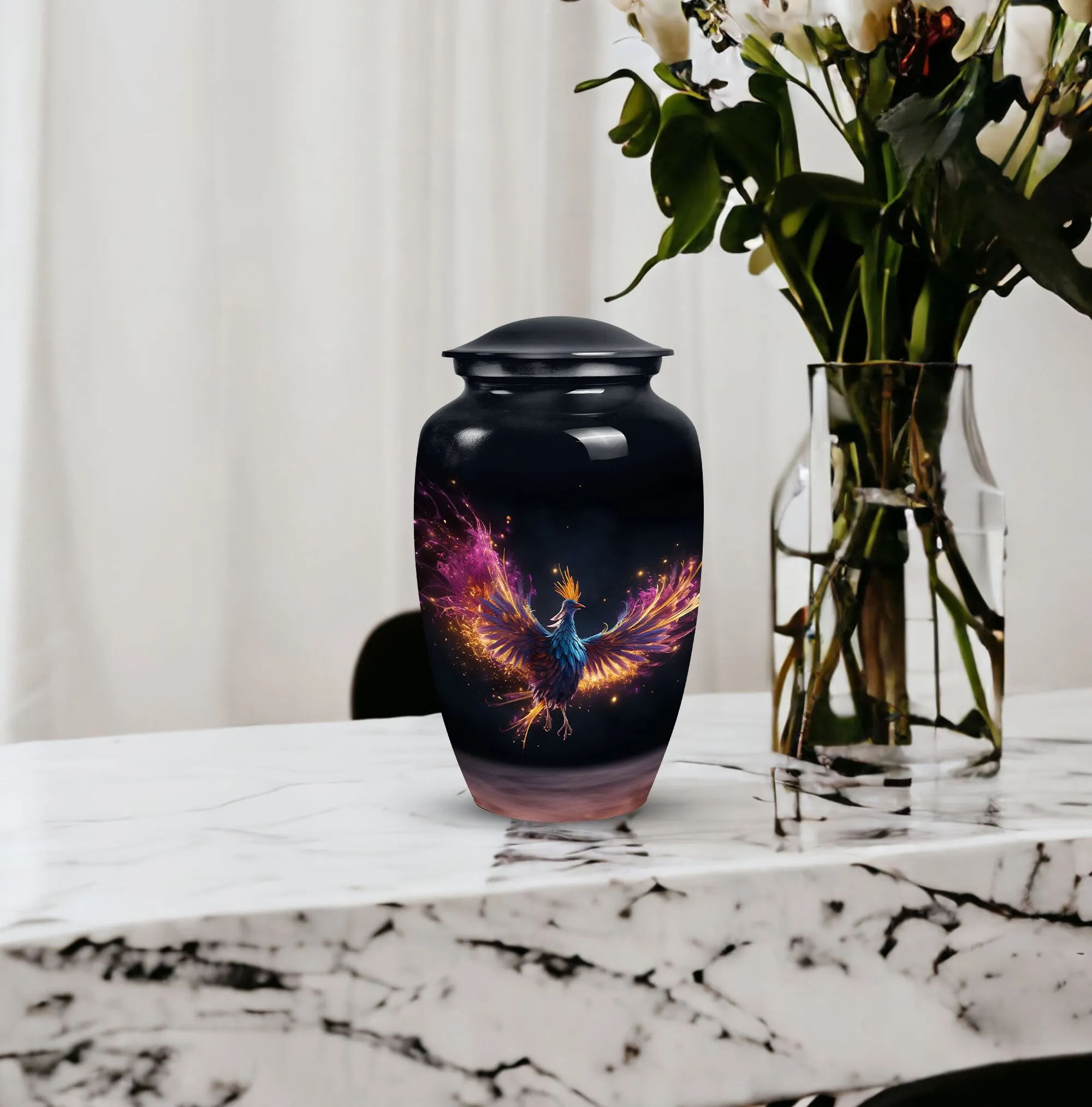 Phoenix Medium Urns for Men, Adult Cremation Ash Urns for Dad