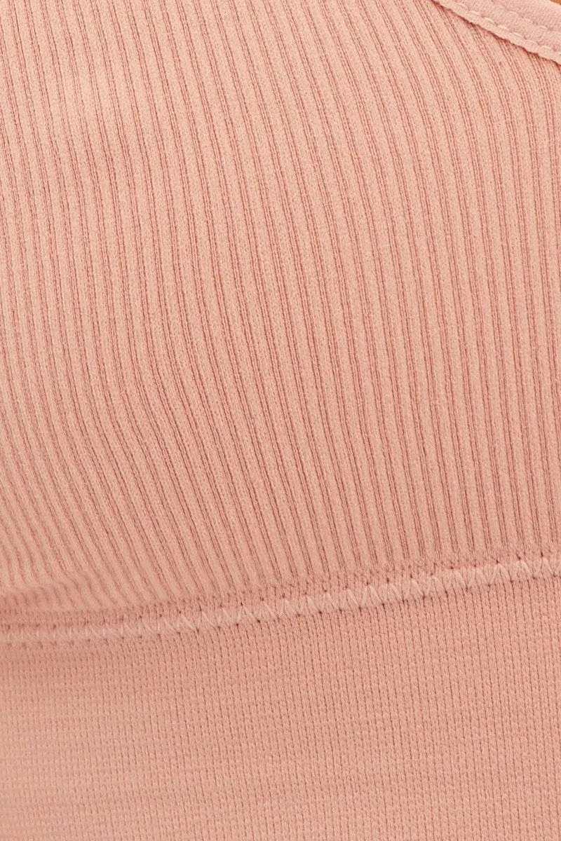 Pink Seamless Lingerie Set