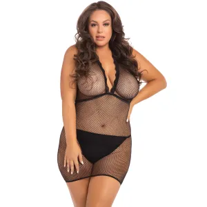 Rene Rofe - Take Me Fishnet Mini Dress Costume