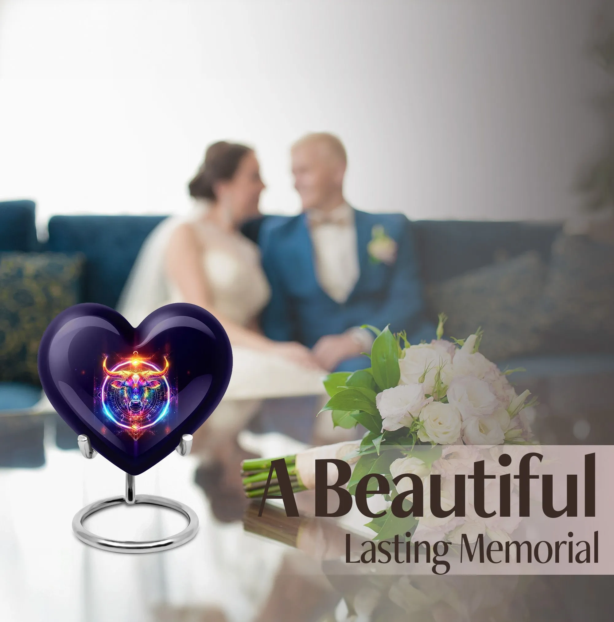 Sacred Keepsake Zodiac Urn - A Tranquil Remembrance Memorial Adult Urn