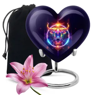 Sacred Keepsake Zodiac Urn - A Tranquil Remembrance Memorial Adult Urn