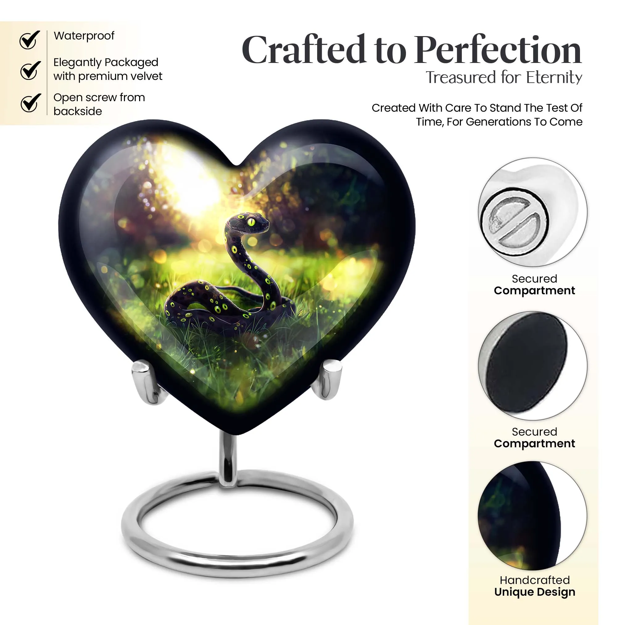 Serpentine Love: Snake Urn for a Special Woman's Cremation