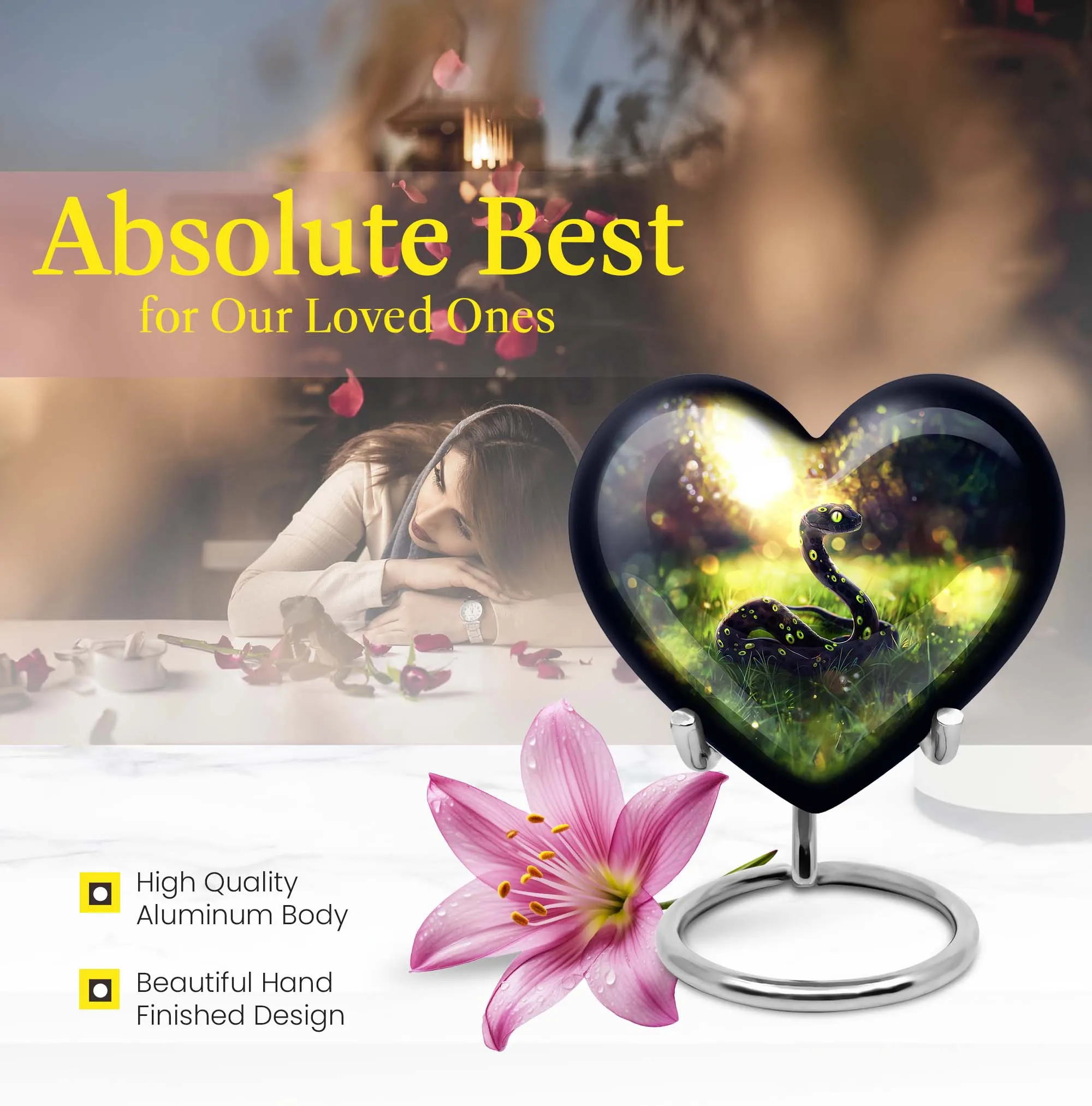 Serpentine Love: Snake Urn for a Special Woman's Cremation