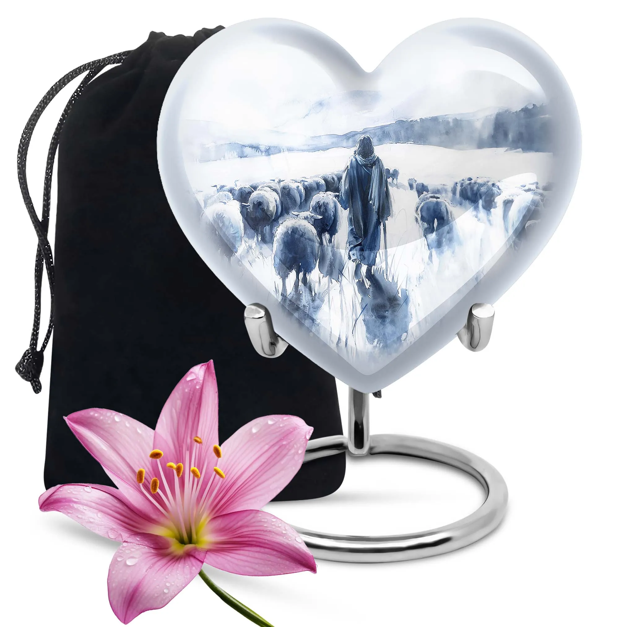 Shepherd Urn’s Endearing Embrace - Classy Funeral Cremation urn for Women
