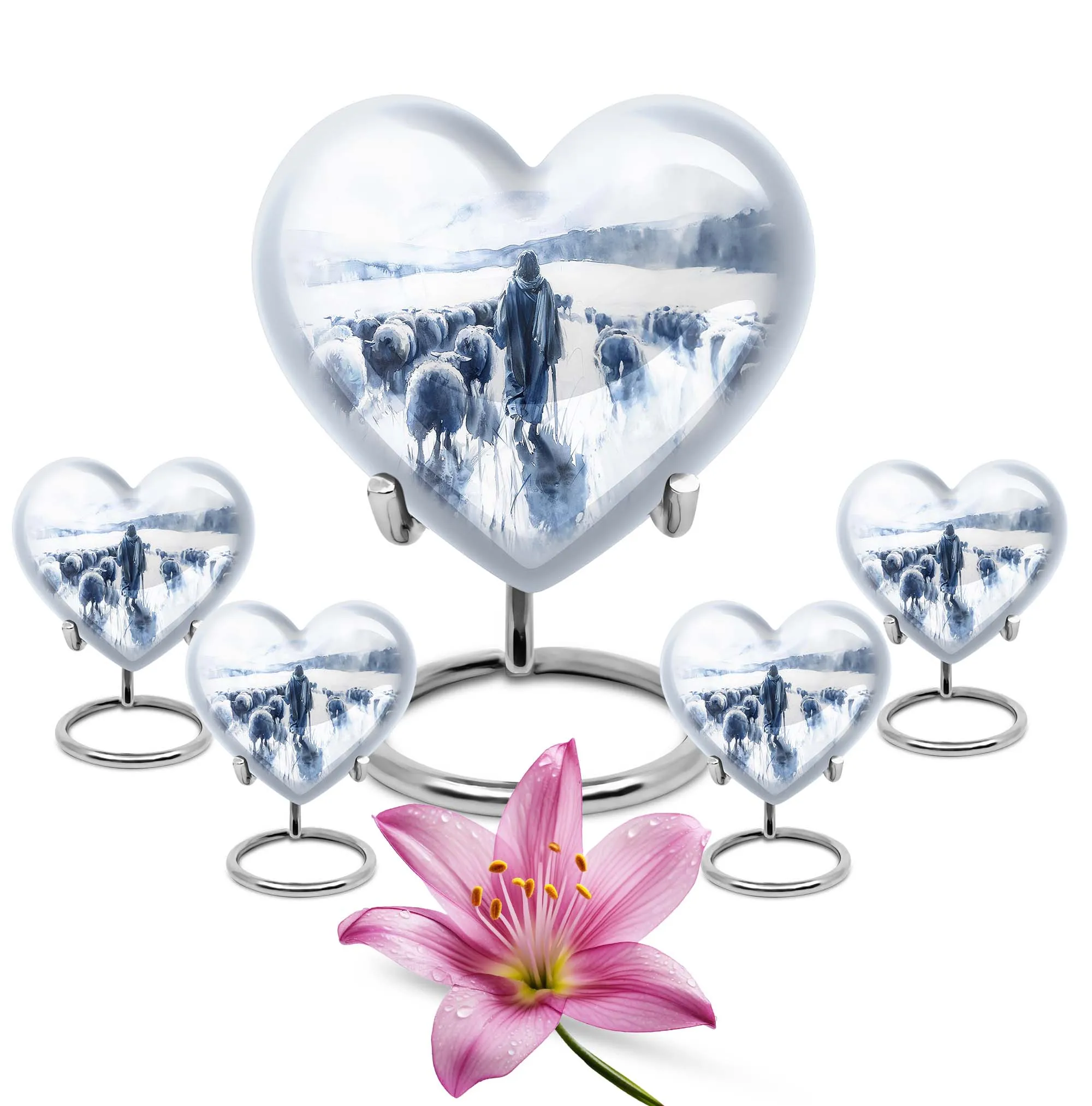 Shepherd Urn’s Endearing Embrace - Classy Funeral Cremation urn for Women