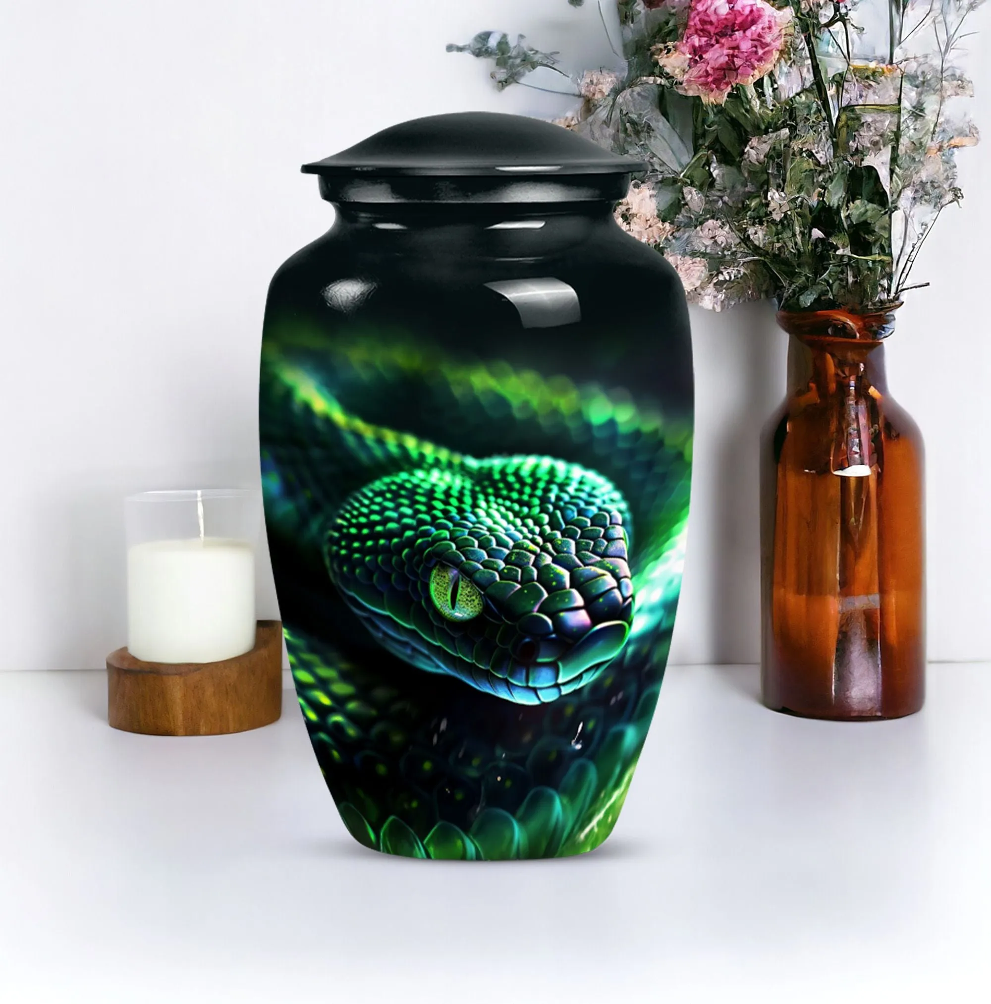 Snake Urn for Comprehensive Memorial Tribute For Loved One