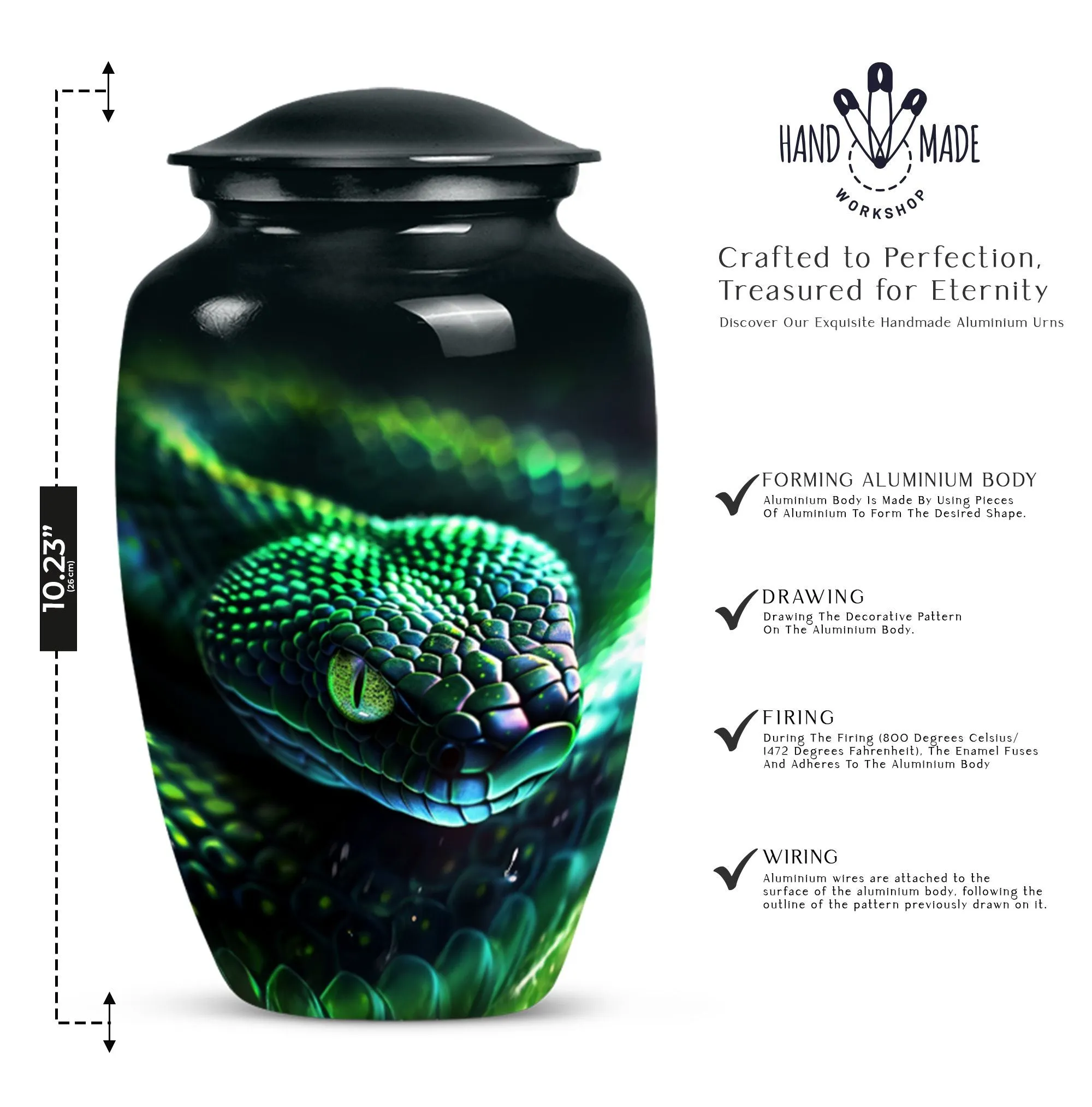 Snake Urn for Comprehensive Memorial Tribute For Loved One