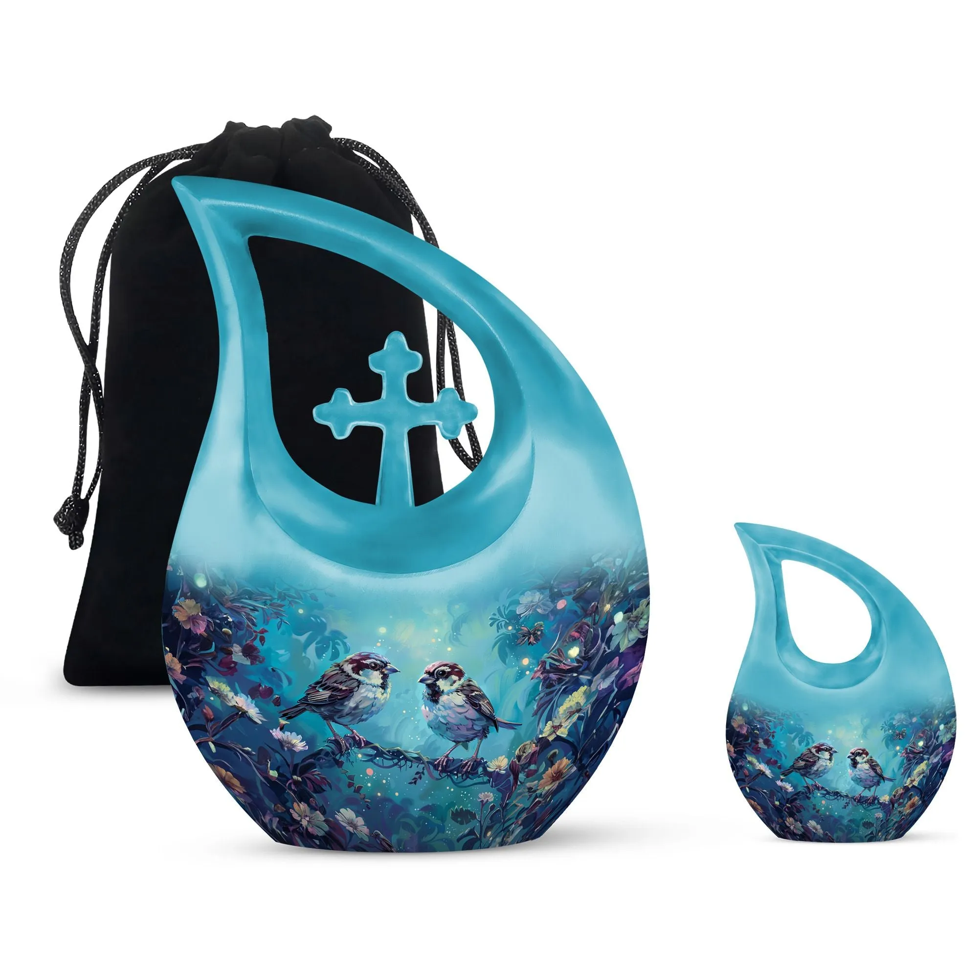 Sparrow Remembrance - Memorial Urn Masterpiece