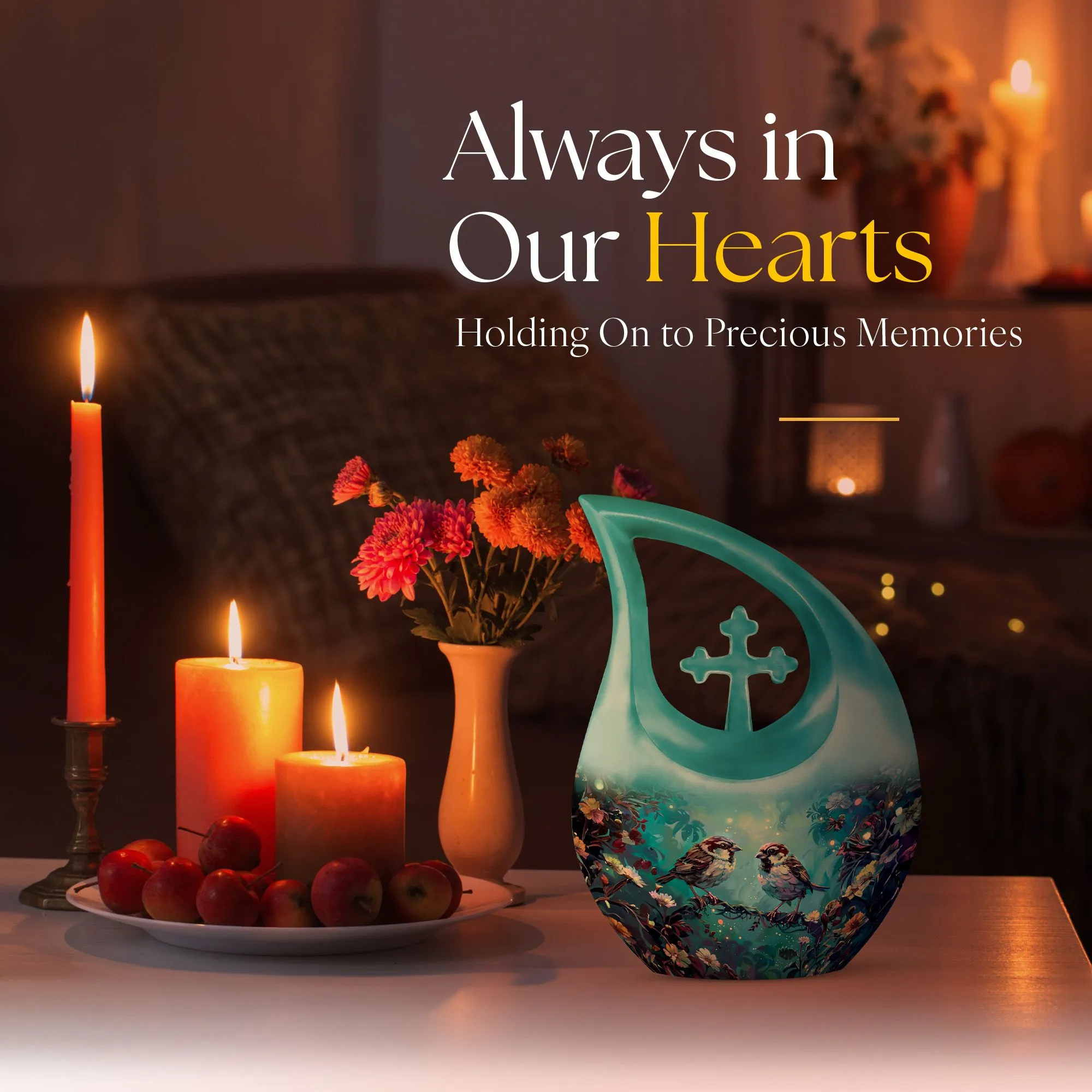 Sparrow Remembrance - Memorial Urn Masterpiece