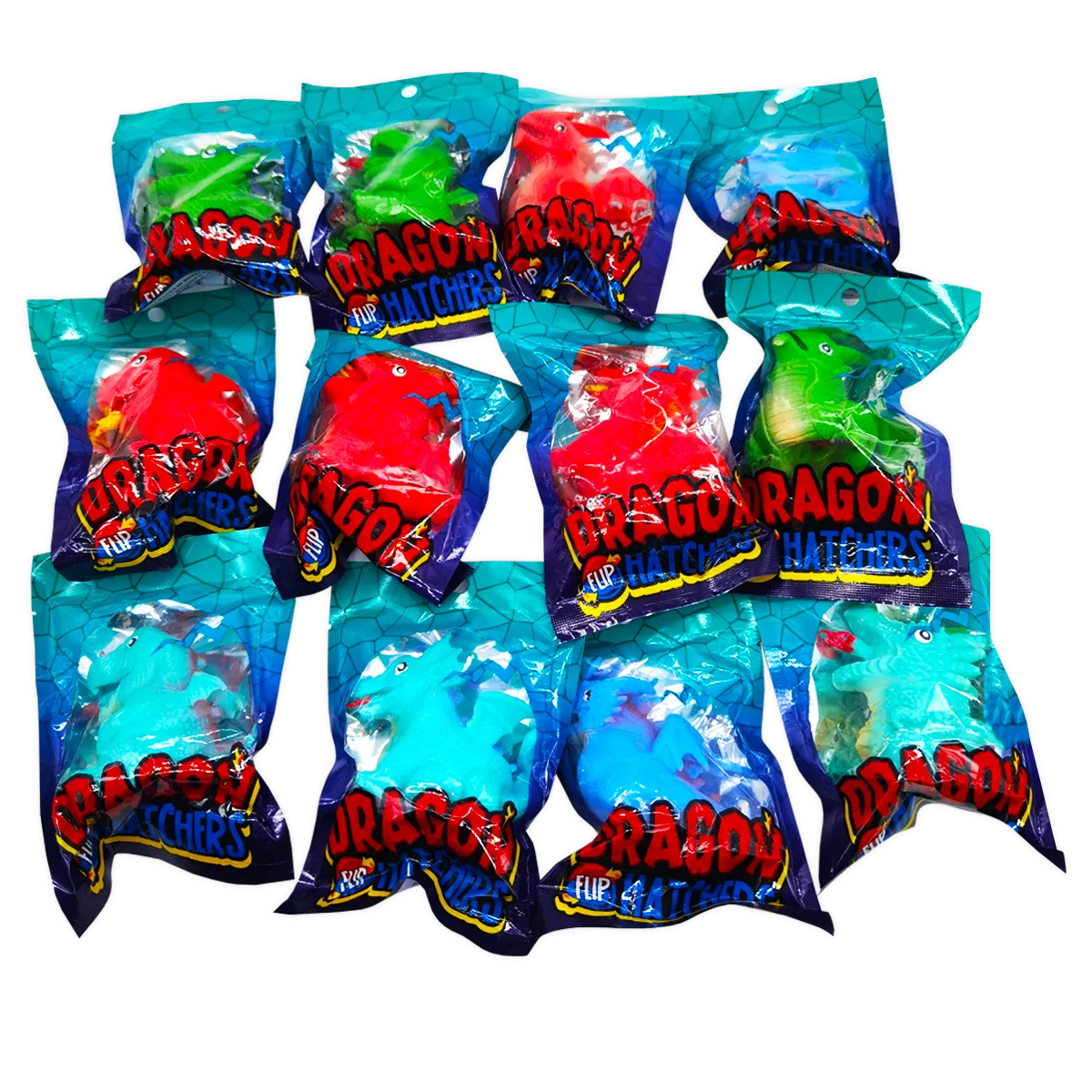Squish and Squeeze Dragon Flip Toy - 12 Pieces Per Pack 22717