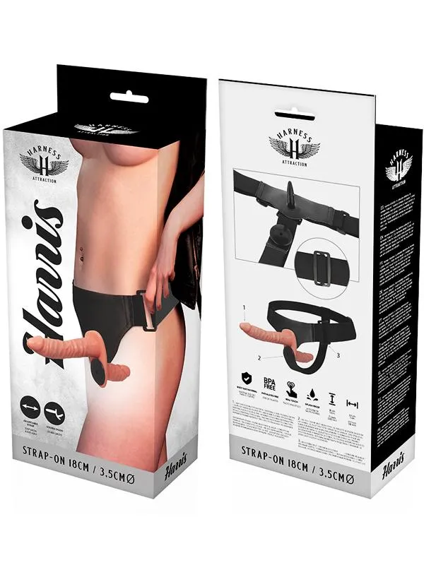 Strap On Doppio Vibrante 18cm/10cm - Harness Attraction