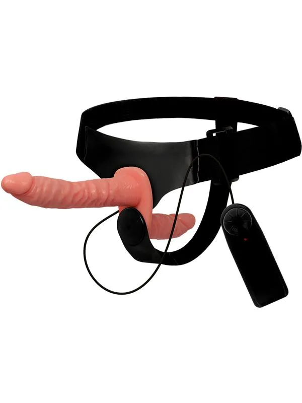 Strap On Doppio Vibrante 18cm/10cm - Harness Attraction