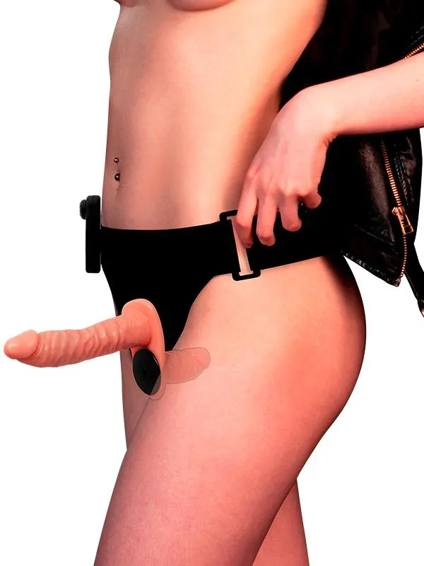 Strap On Doppio Vibrante 18cm/10cm - Harness Attraction