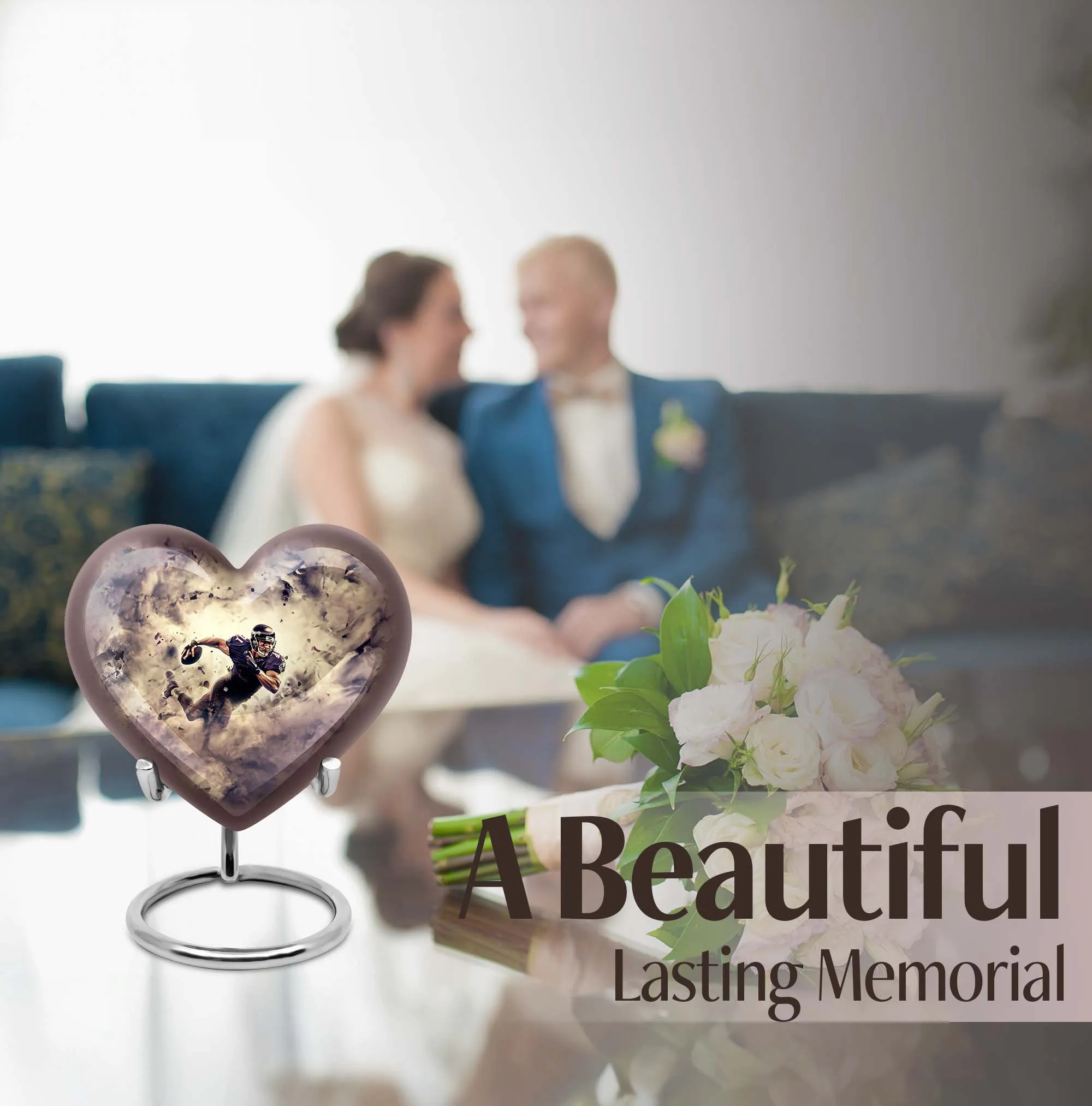 Touchdown Footboll Cremation Urn - Crafted Heart-Design