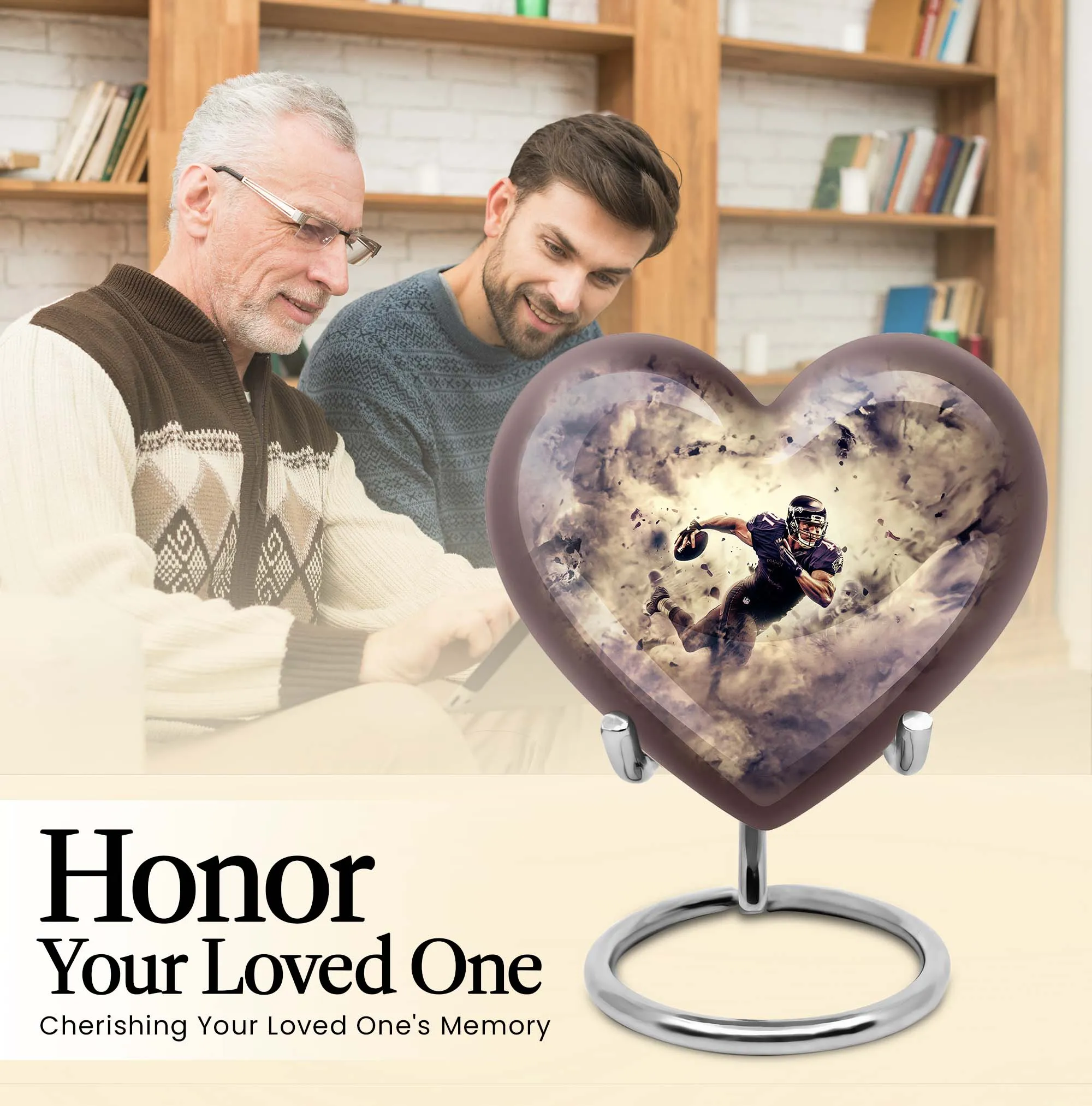 Touchdown Footboll Cremation Urn - Crafted Heart-Design