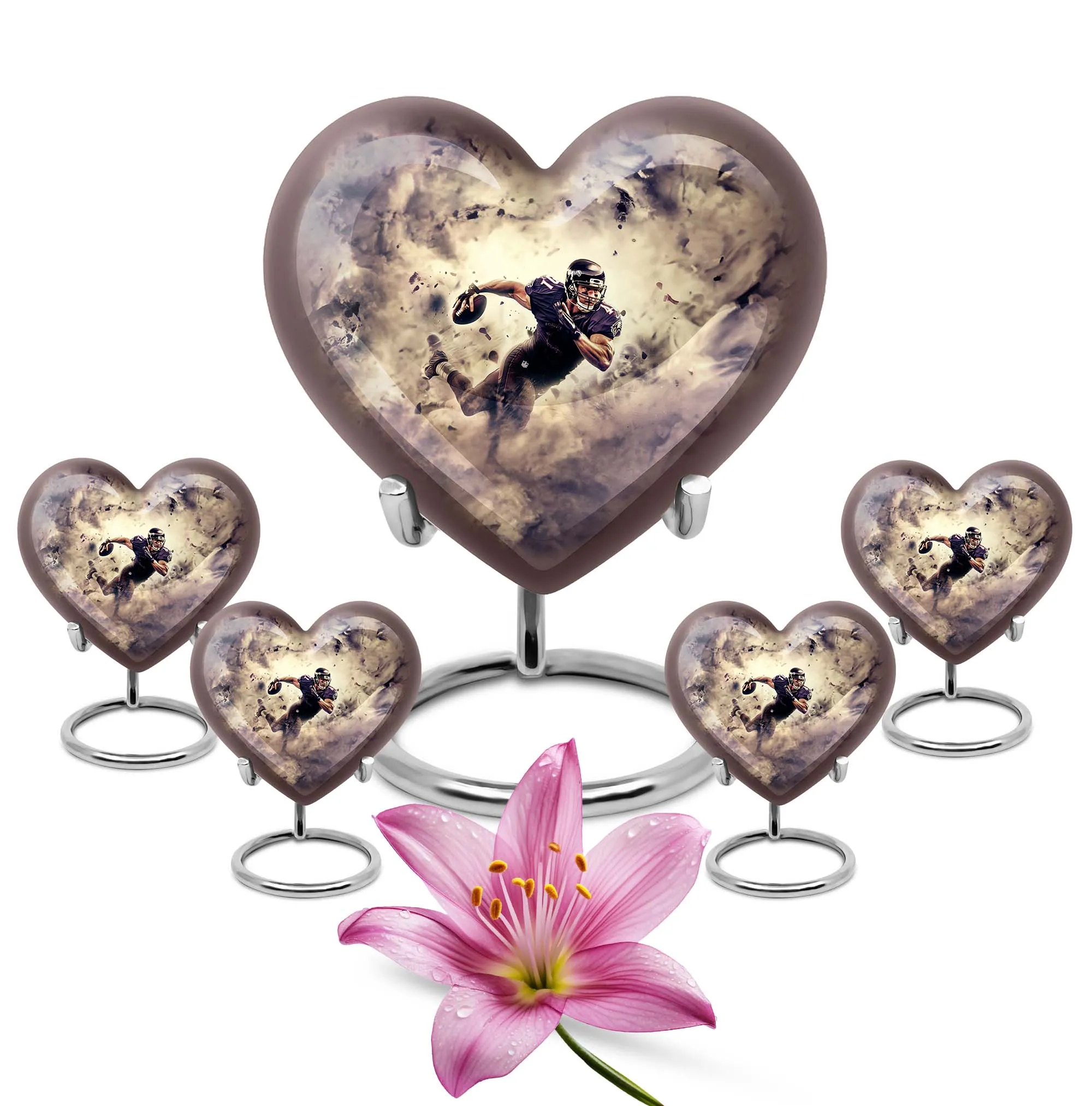 Touchdown Footboll Cremation Urn - Crafted Heart-Design