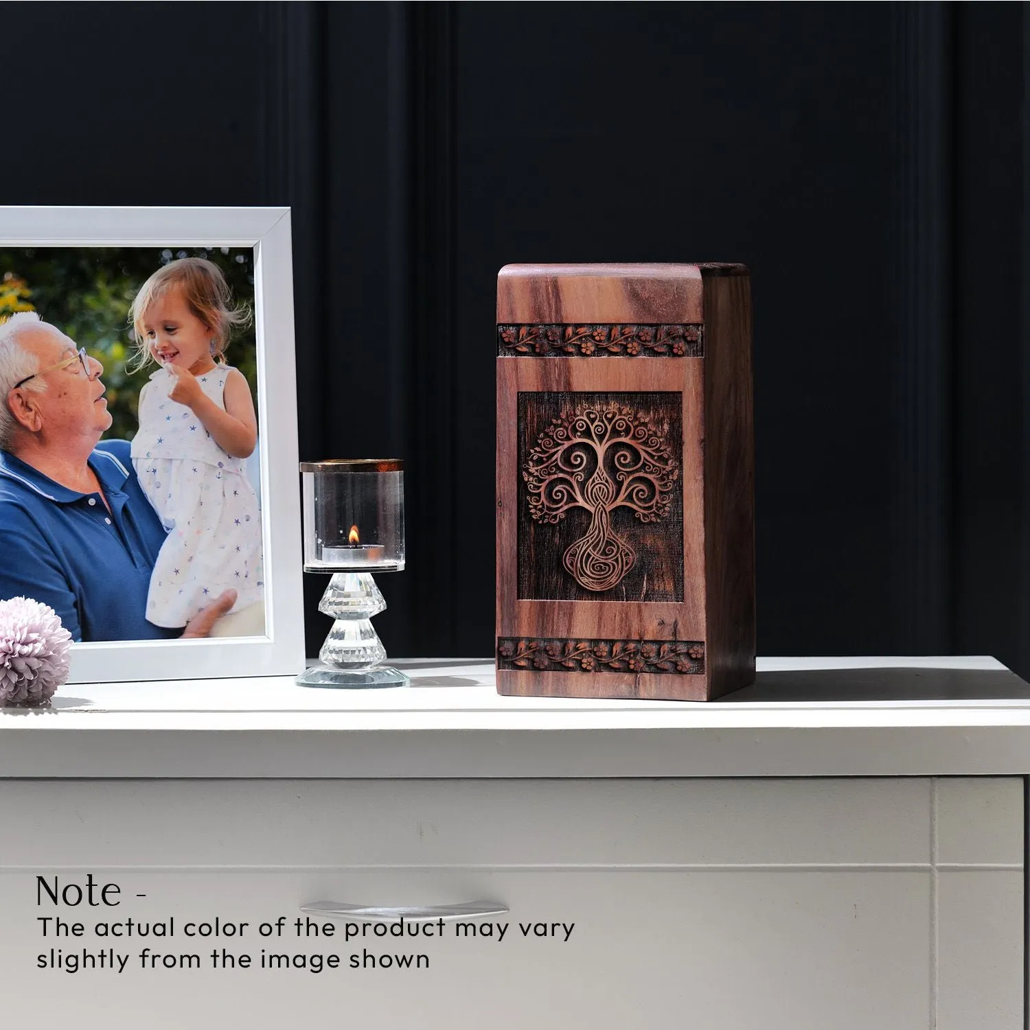 Tree Of Life Wooden Cremation Urns for Mom's Cherished Ashes