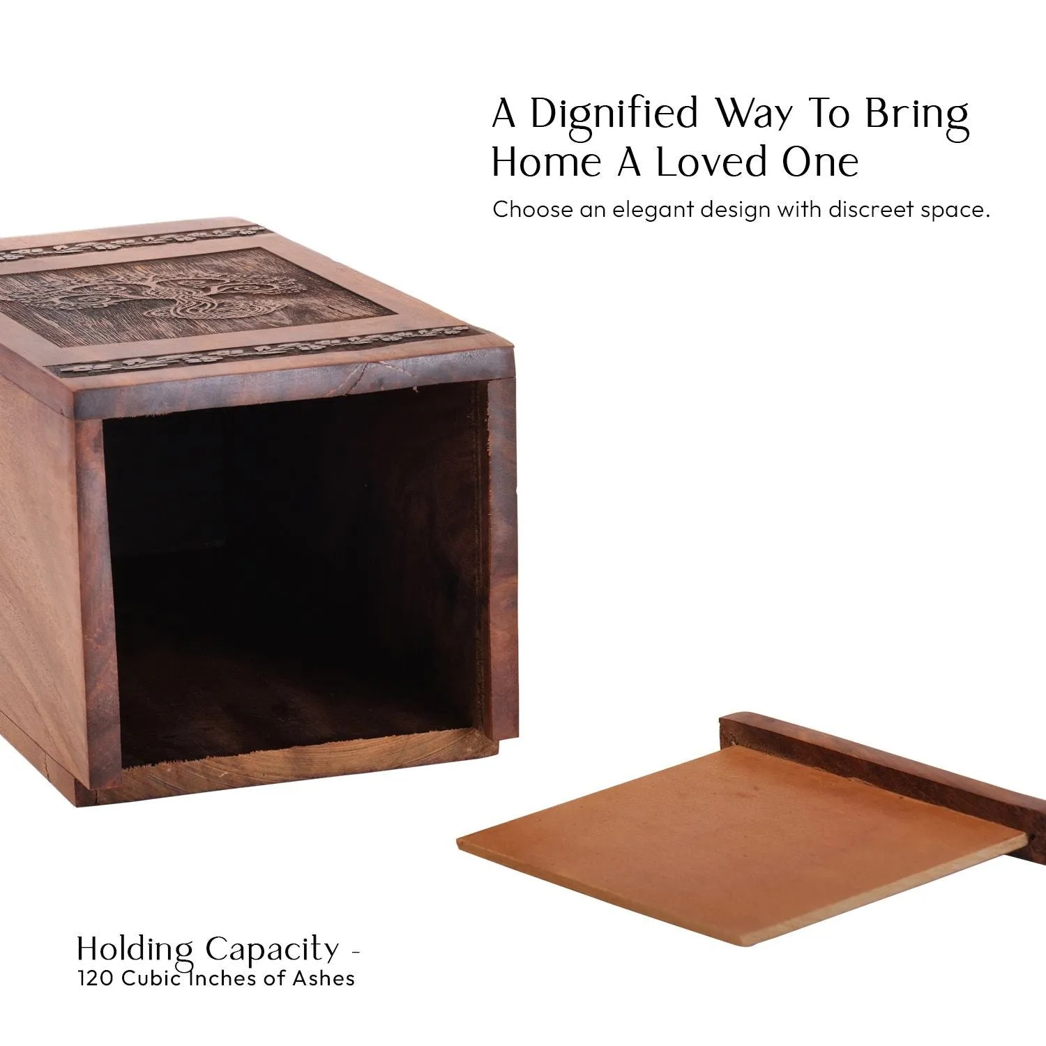 Tree Of Life Wooden Cremation Urns for Mom's Cherished Ashes