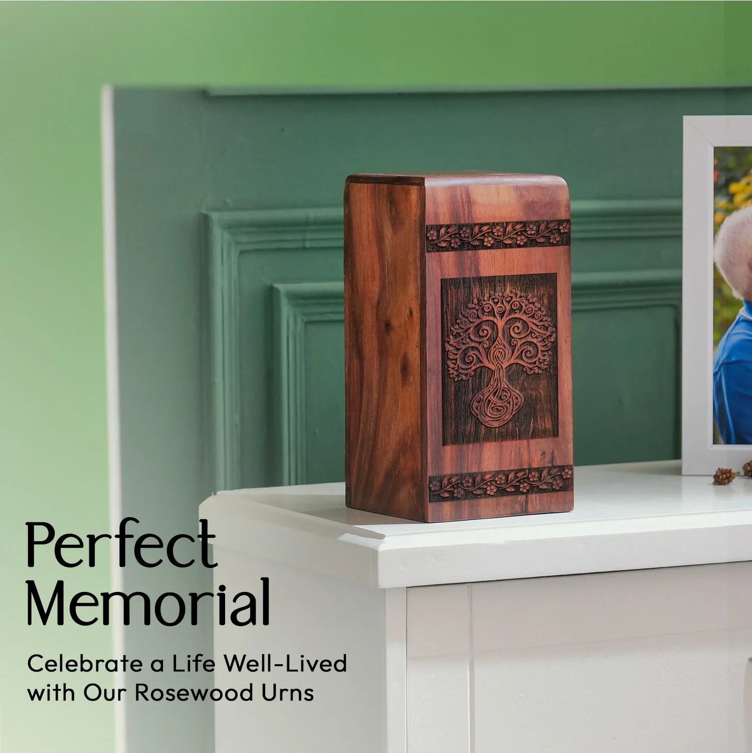 Tree Of Life Wooden Cremation Urns for Mom's Cherished Ashes