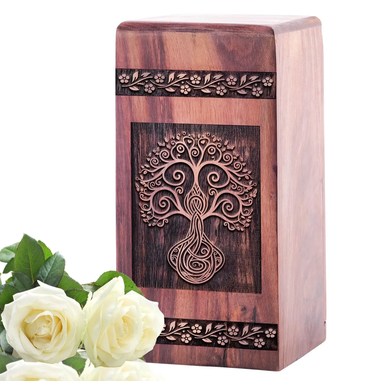 Tree Of Life Wooden Cremation Urns for Mom's Cherished Ashes
